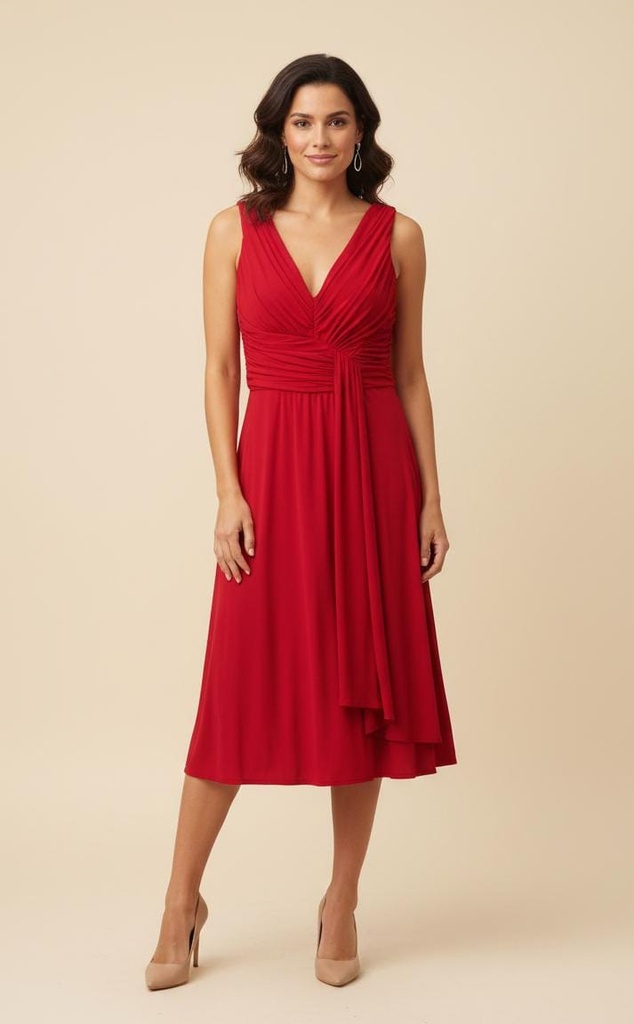 SANDRA DARREN VESTIDO MUJER ROJO