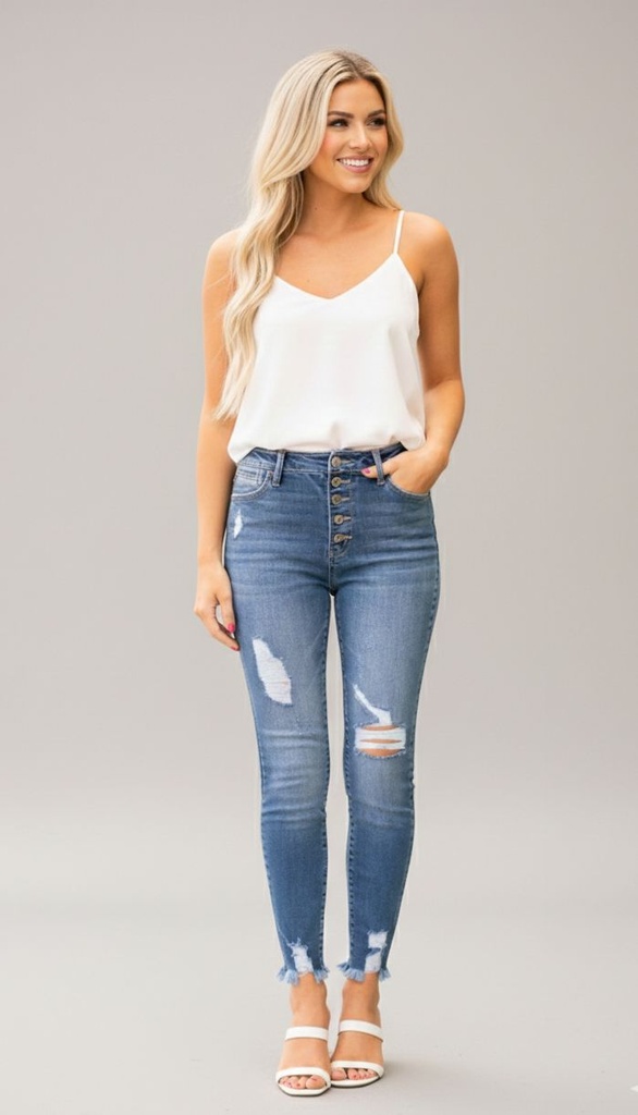 KANCAN JEANS MUJER AZUL MEDIUM KC7136M