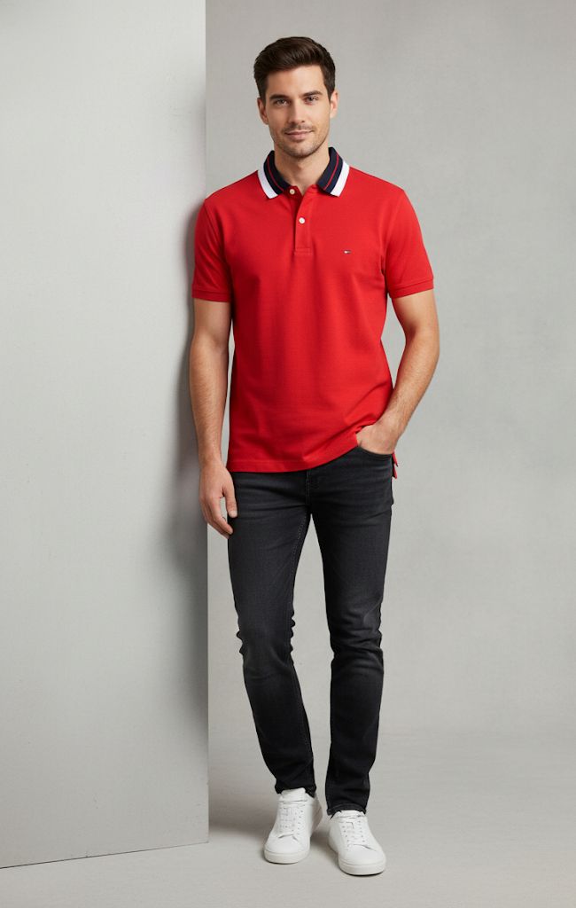 TOMMY CAMISETA ROJO HOMBRE 78JA750