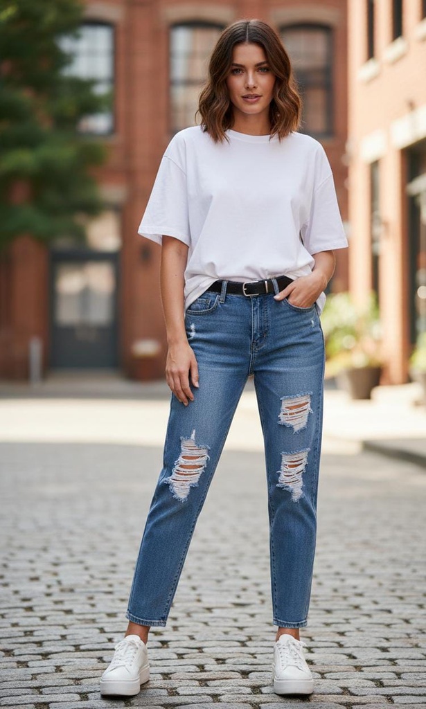 HAMMER JEAN MOM JEAN MEDIO MF809