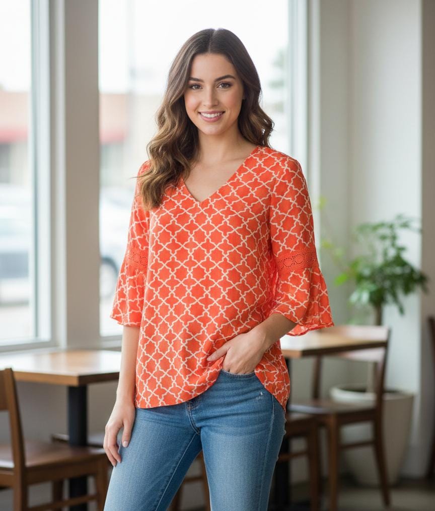 TACERA BLUSA MUJER CORAL 10009C