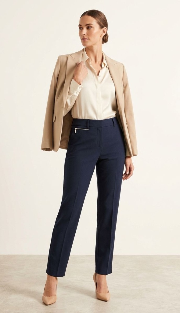 ZAC RACHEL PANTALON AZUL MARINO NA816GTT9A