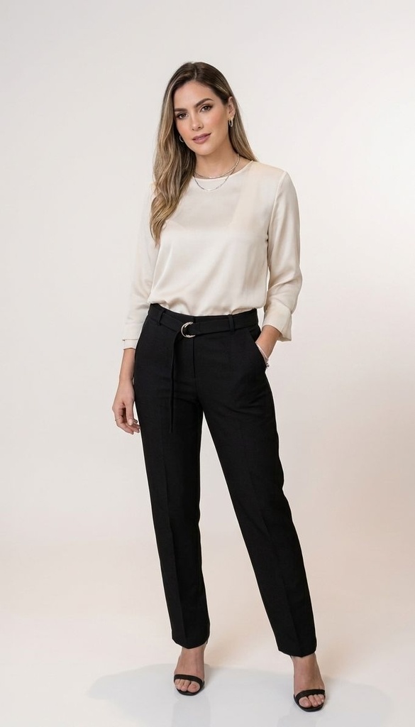 ZAC & RACHEL PANTALON TELA NEGRO NA81DJ8W5