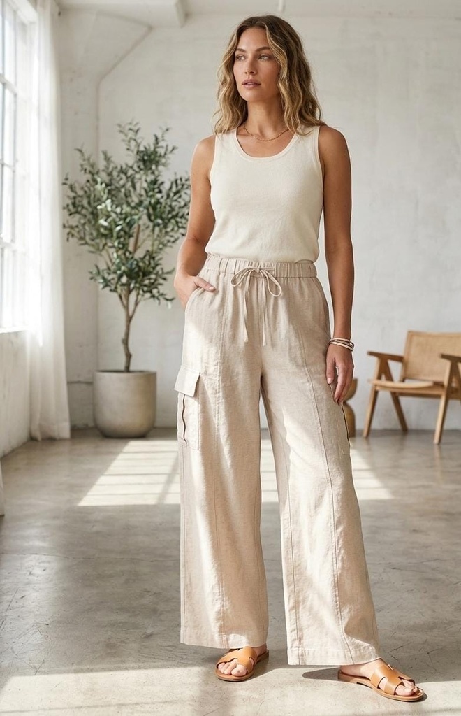 ZAC&RACHEL PANTALON BEIGE CARGO MUJER NA81VW84V