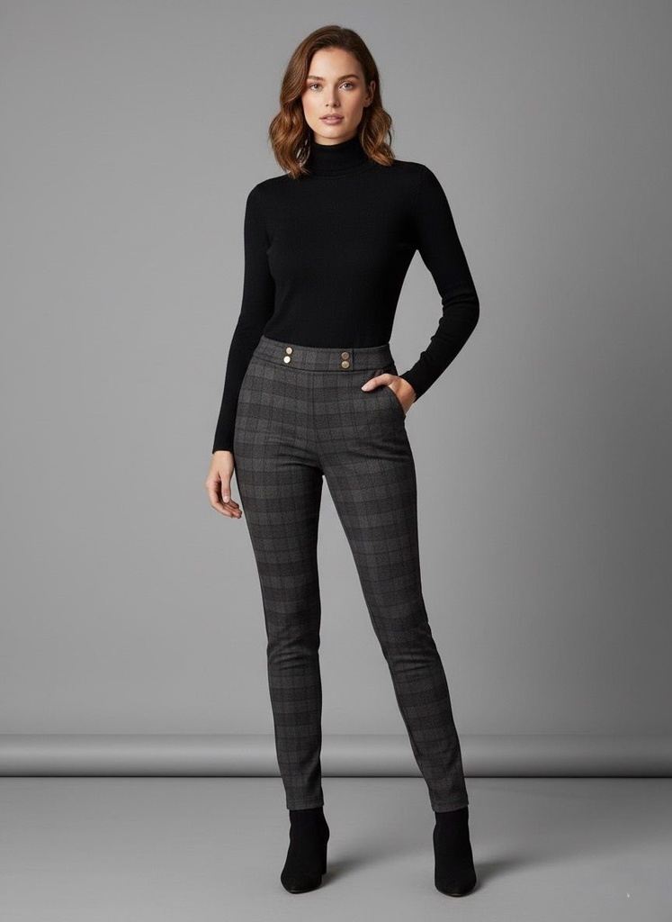 ZAC&RACHEL LICRA CAFE CUADRIC.MUJER NP81299B3