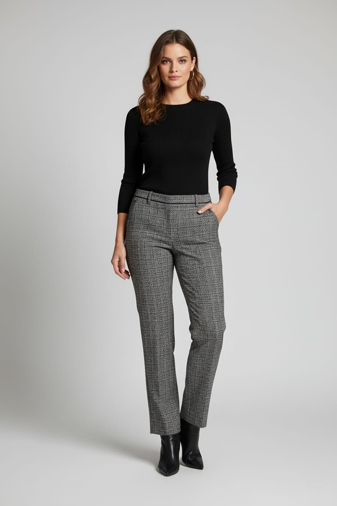 ZAC&RACHEL PANTALON NEGRO-BLANCO NP817A2D5