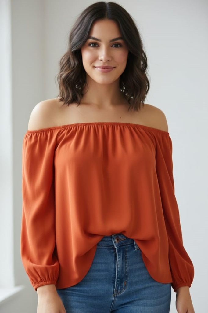 APRIL BLUSA TERRACOTA MUJER 8795