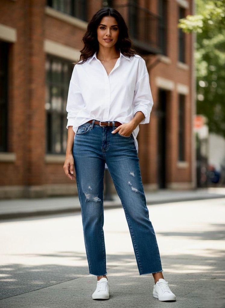 WAX JEANS MUJER AZUL OSCURO 90185OS