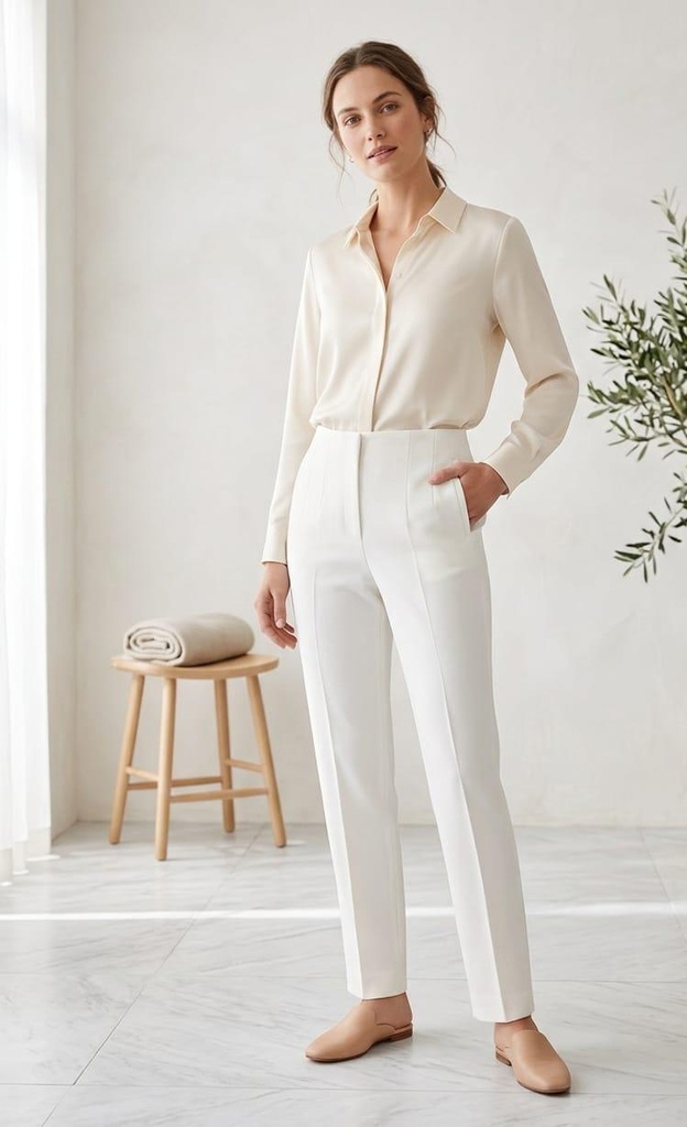 MICHEL PANTALON BLANCO MUJER 9417JSB