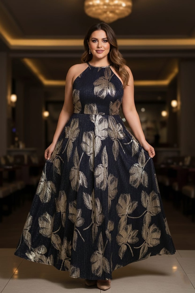 BETSY&ADAM VESTIDO AZUL M.BRILLANTE.DRD A25355