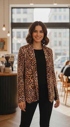 MUSTARD SEED CHAQUETA MUJER TIGRIADO A9337EGRE