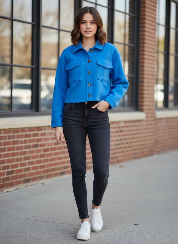 LOVE TREE CHAQUETA AZUL TURQUEZA MUJER 80185JH