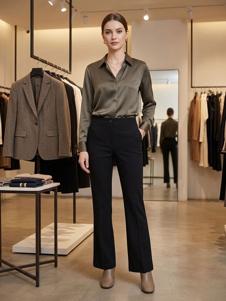 FOCUS 2000 PANTALON FORMAL NEGRO