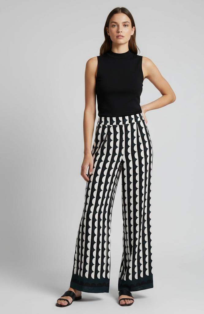 MILK&HONEY PALAZO VERDE PNTS BLANCO ZZ59775P16