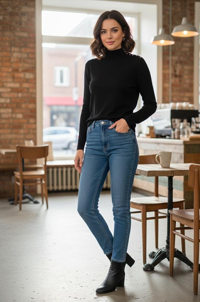 LOVE TREE SUETER NEGRO PRL DRD ZZ9031WN