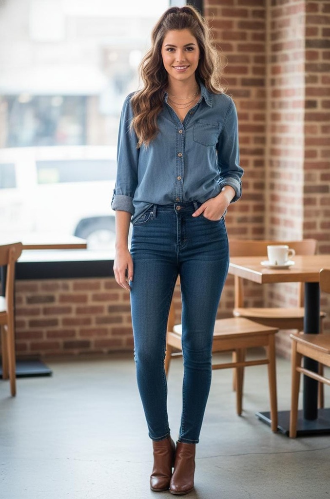 BLU PEPPER CAMISA AZUL JEANS ZZCR2670