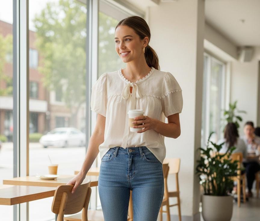 MINE BLUSA IVORY ZZTB8955