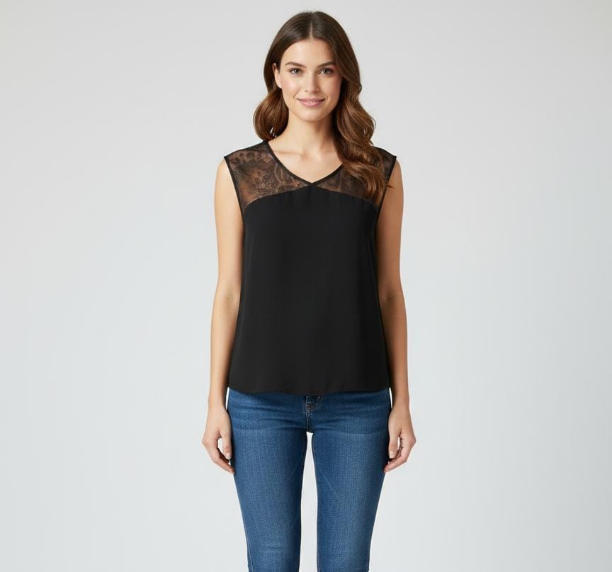 SKIES ARE BLUE BLUSA MUJER NEGRO 32801