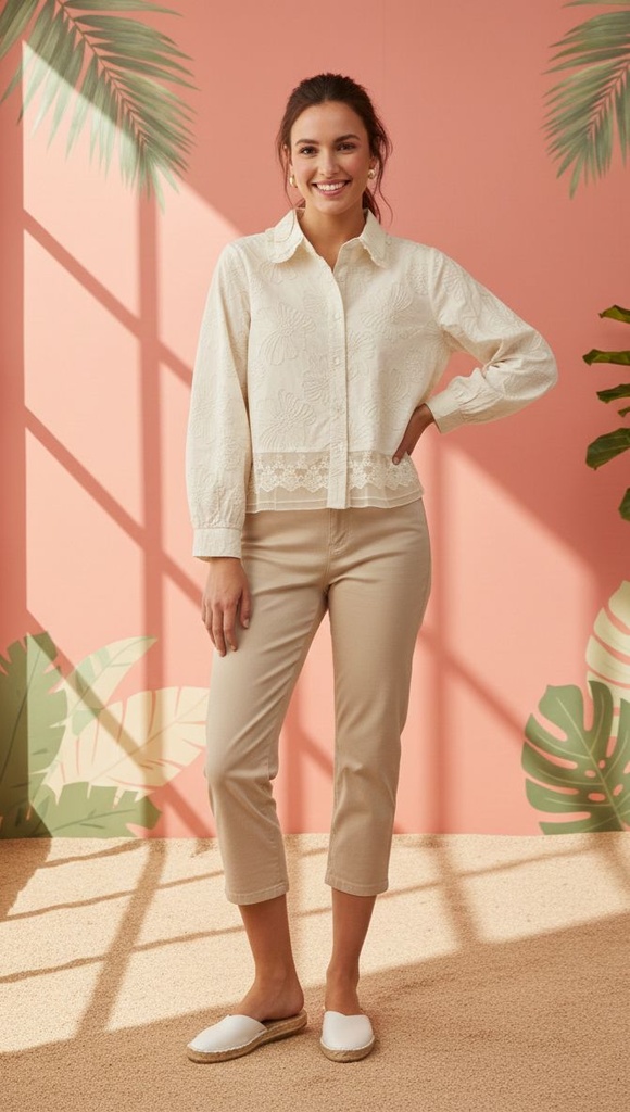 LINZY BLUSA CREMA FLRS T5817