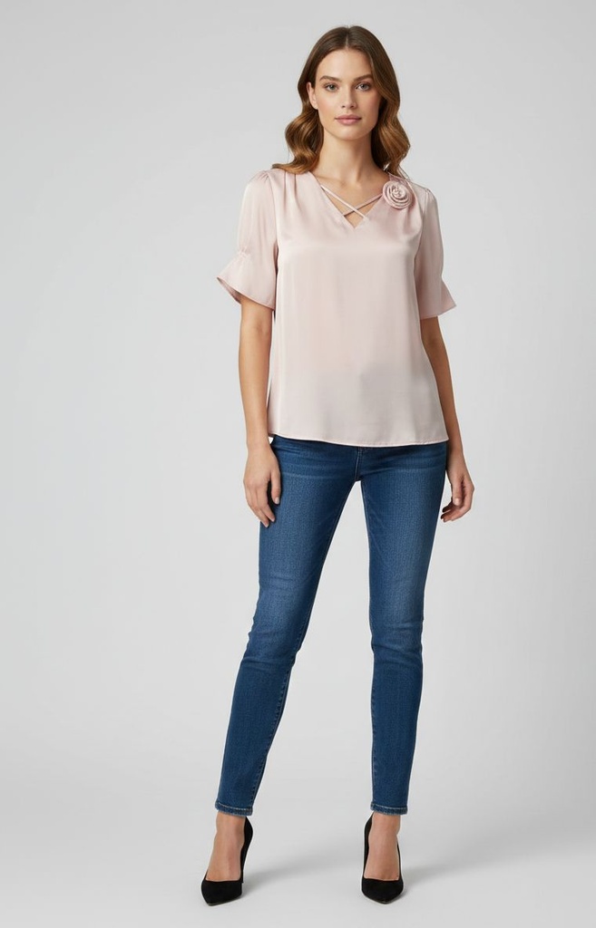 LINZY BLUSA ROSA VIEJO T5820