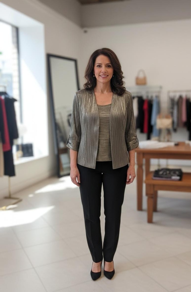 J.N NITES BLUSA VERDE OLIVO 42243