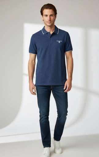 [1135661A] POLO CAMISETA HOMBRE AZUL MARINO