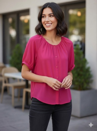 [13159Y100] MILANO BLUSA MUJER FUCSHIA