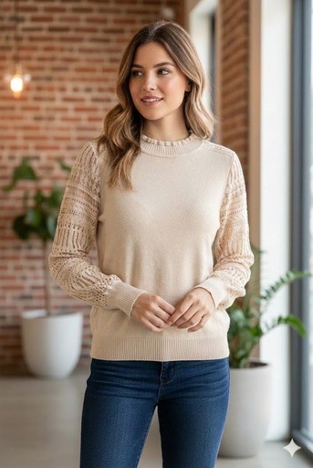 SIONI SUETER BEIGE MUJER 13734