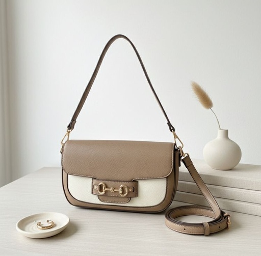 [192815110606] TOMMY CARTERA BEIGE-BLANCO PEQUE