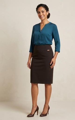 [274C] PANIZ FALDA MUJER CAFE 274