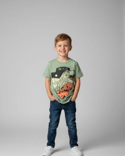 [30739017] OSHKOSH CAMISETA VERDE DINOSAURIO