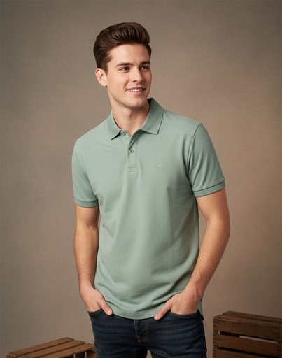 HOLLISTER CAMISETA VERDE MENTA 324611VM