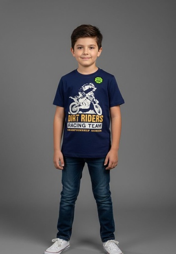 [3M547913] OSHKSOH CAMISETA NIÑO AZUL M.MOTO