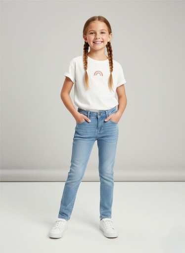 [3N87010] OSHKOSH JEANS AZUL CLARO NIÑA