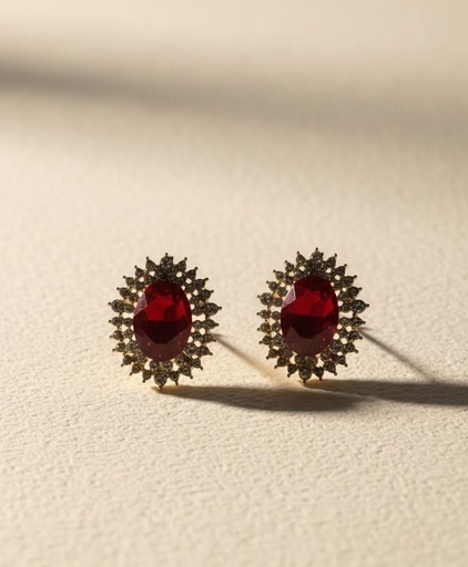[42195] ARETES OVALADO COLORES BRILLANTE