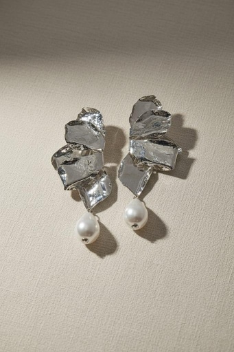 [4450] ARETES FANTACIA FINA PLATA-PERLA