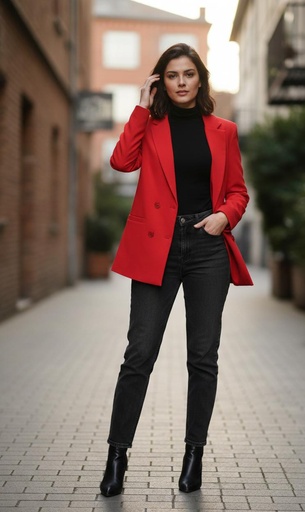 [70777] MICHEL CHAQUETA ROJO MUJER