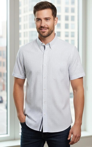 [711025] BANANA CAMISA HOMBRE BLANCO PNTS 711025