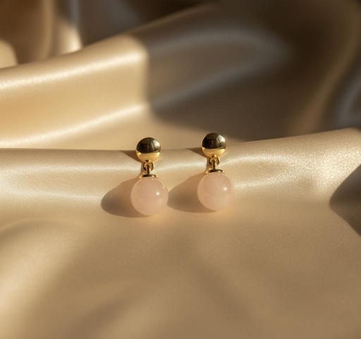 [AE0363] ARETES ENCHAPE PERLAS COLORES