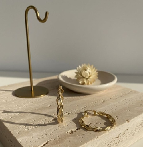 [AE082] ARETES ARGOLLA ENCHAPE DRD