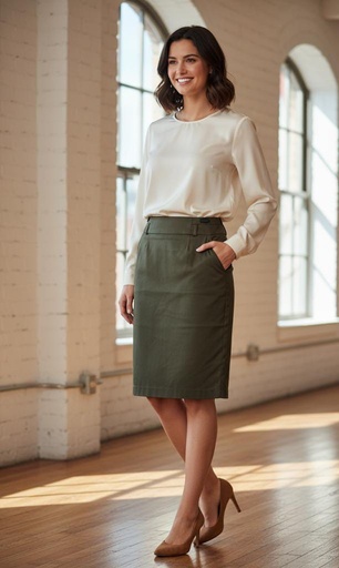 DAZZ FALDA MUJER VERDE OLIVO D13421V