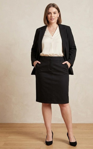 [D13732P] DAZZ FALDA MUJER NEGRA D13732