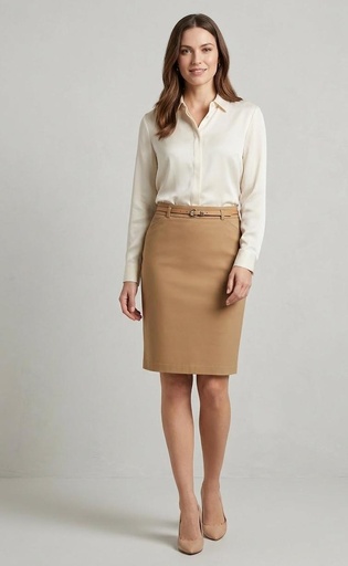 [D14412K] DAZZ FALDA MUJER KAKI D14412