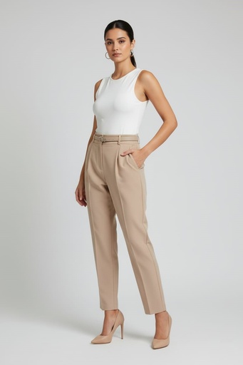 [D35670B] DAZZ PANTALON FORMAL MUJER BEIGE