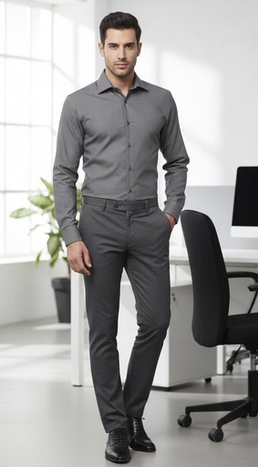 [DR37167127] CALVIN KLEIN CAMISA GRIS HOMBRE