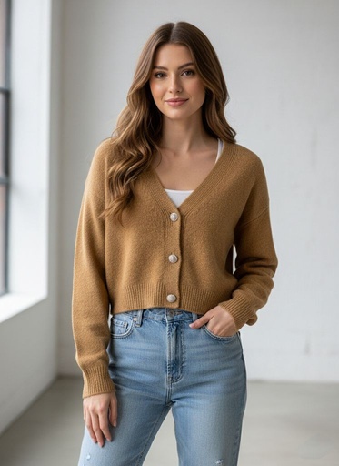 [DZ22G683C] DOUBLE ZERO SUETER CAFE MUJER