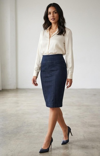 FOCUS FALDA MUJER AZUL JEANS EK1550