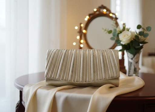 [HBG104365CH] CARTERA FIESTA CHAMPAG MUJER