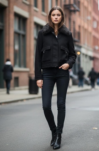 HAUTE MONDE CHAQUETA NEGRO MUJER HMJ20977