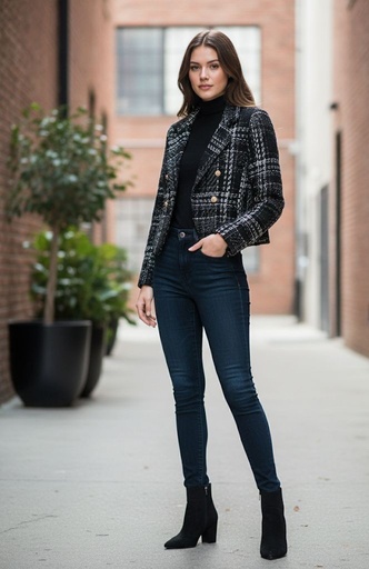 HAUTE MONDE CHAQUETA NEGRO-BLC HMJ21055